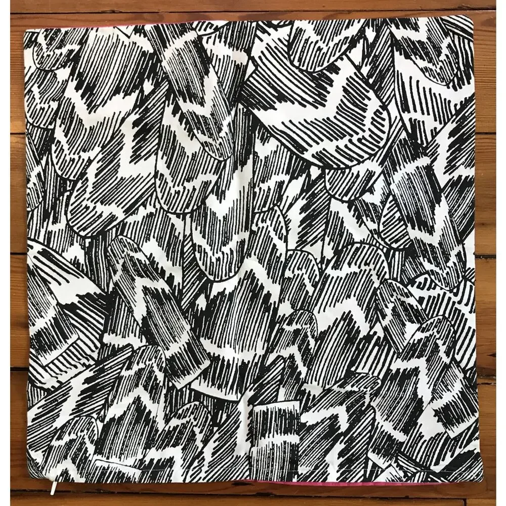 New IKEA Gulort Owls Birds Pink Black Throw Square Euro Pillow Cover 20” x 20”